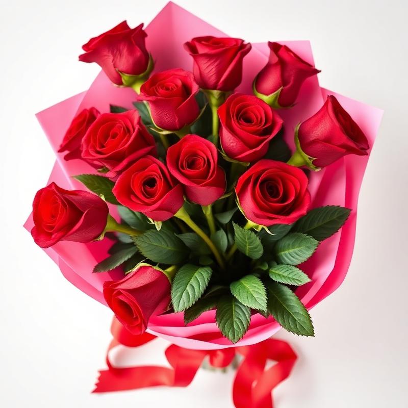 Buquê com 10 Rosas Vermelhas Premium